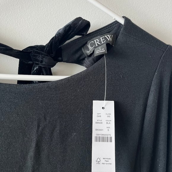 FormKnit Long-sleeve Open-back Top with Bow Size S NWT - Picture 5 of 5